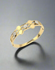 Vergoldet 18K Armband mit zwei parallel verlaufende streifen - König Jewelry