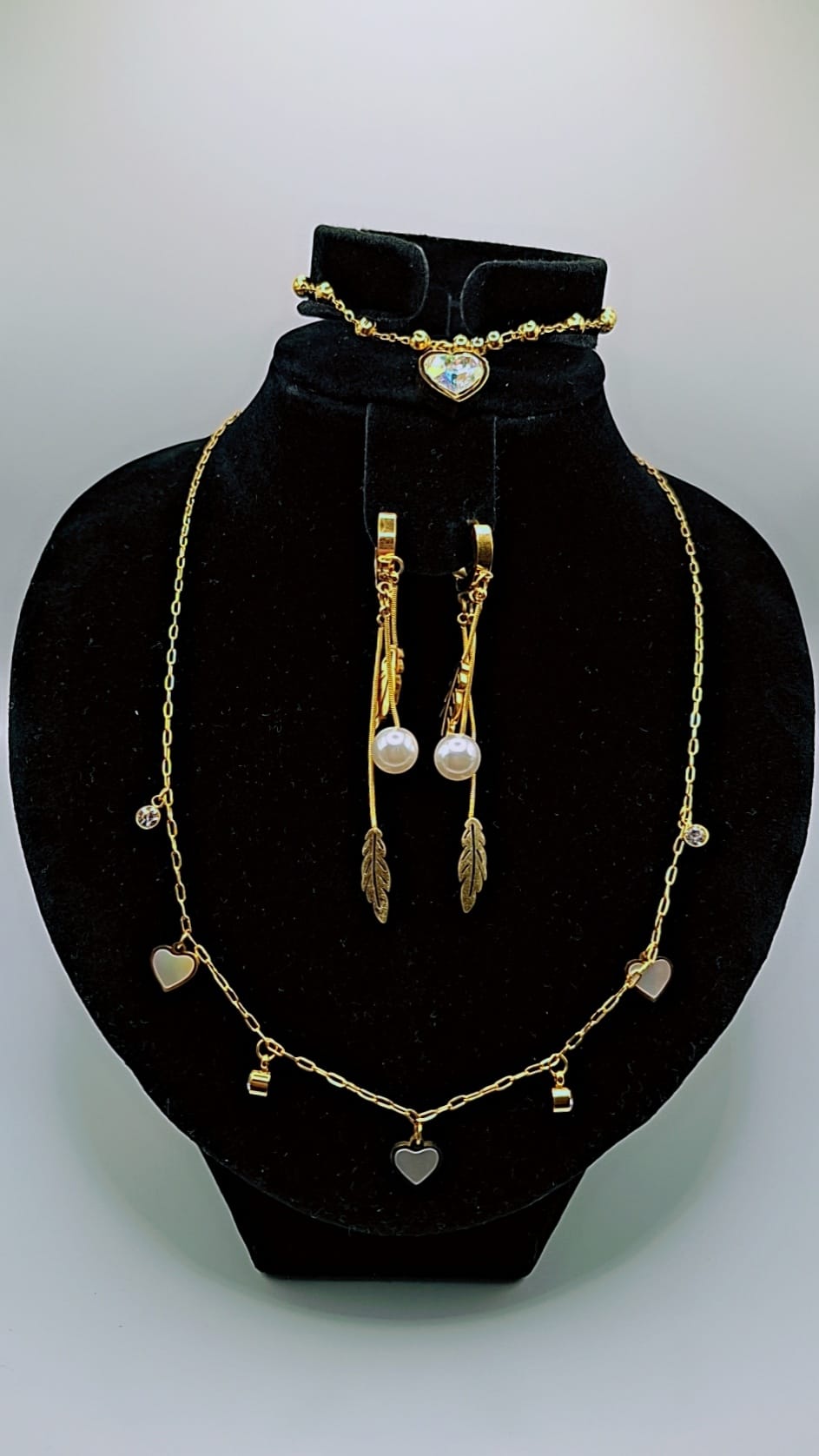 Set 3in1 Ohrring Armband Halskette - König Jewelry