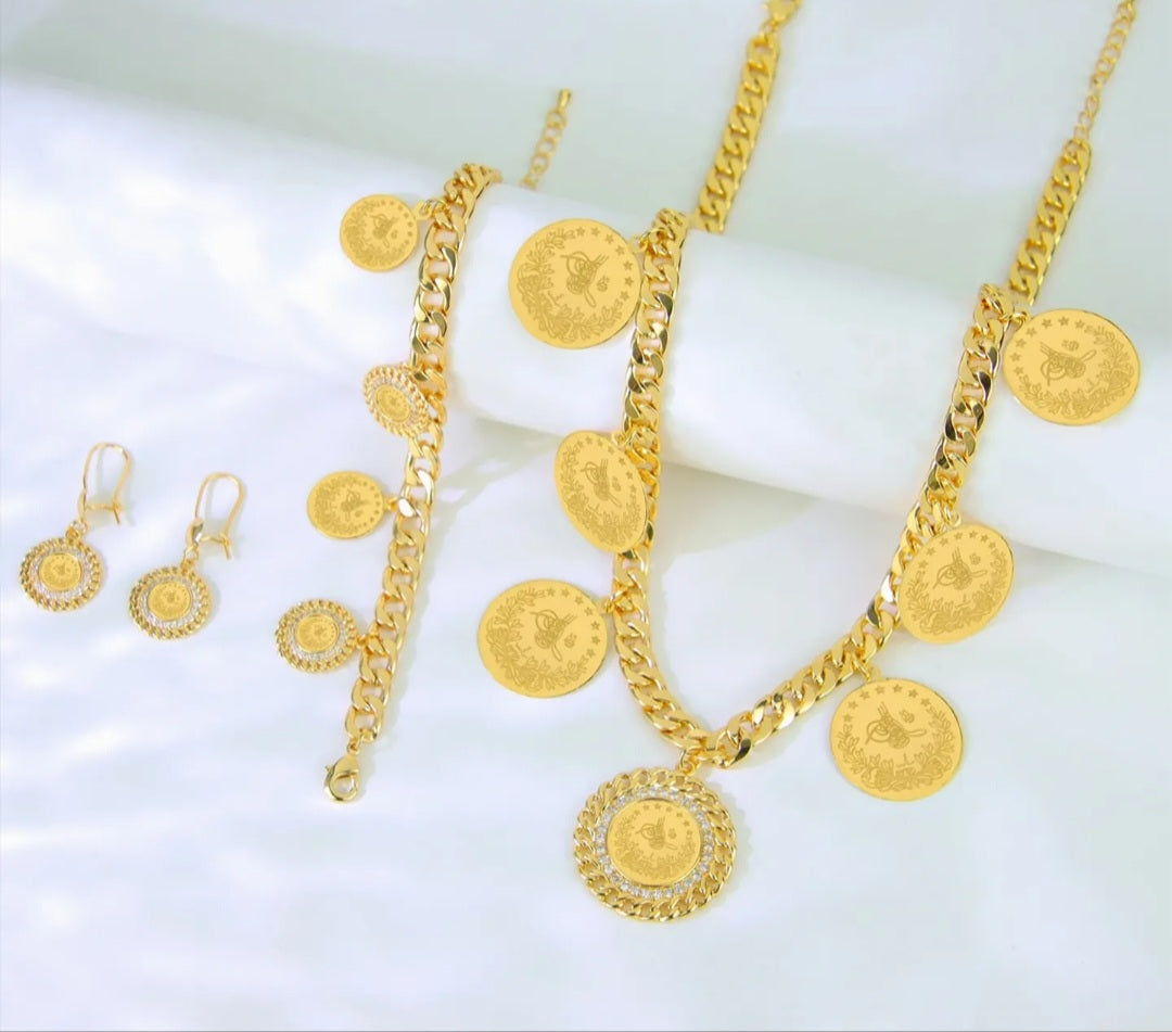 Set mit Lira Vergoldet - König Jewelry