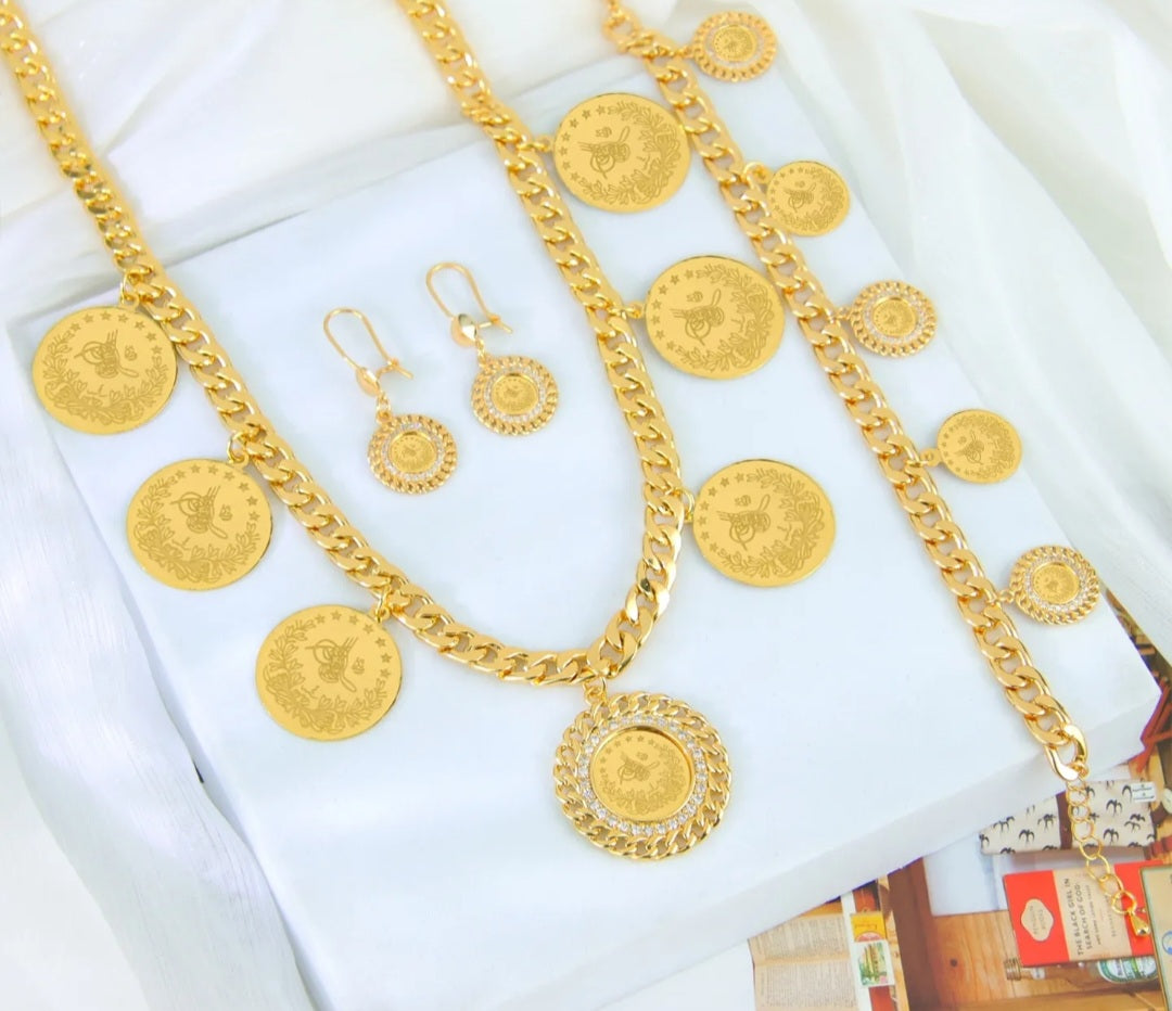 Set mit Lira Vergoldet - König Jewelry