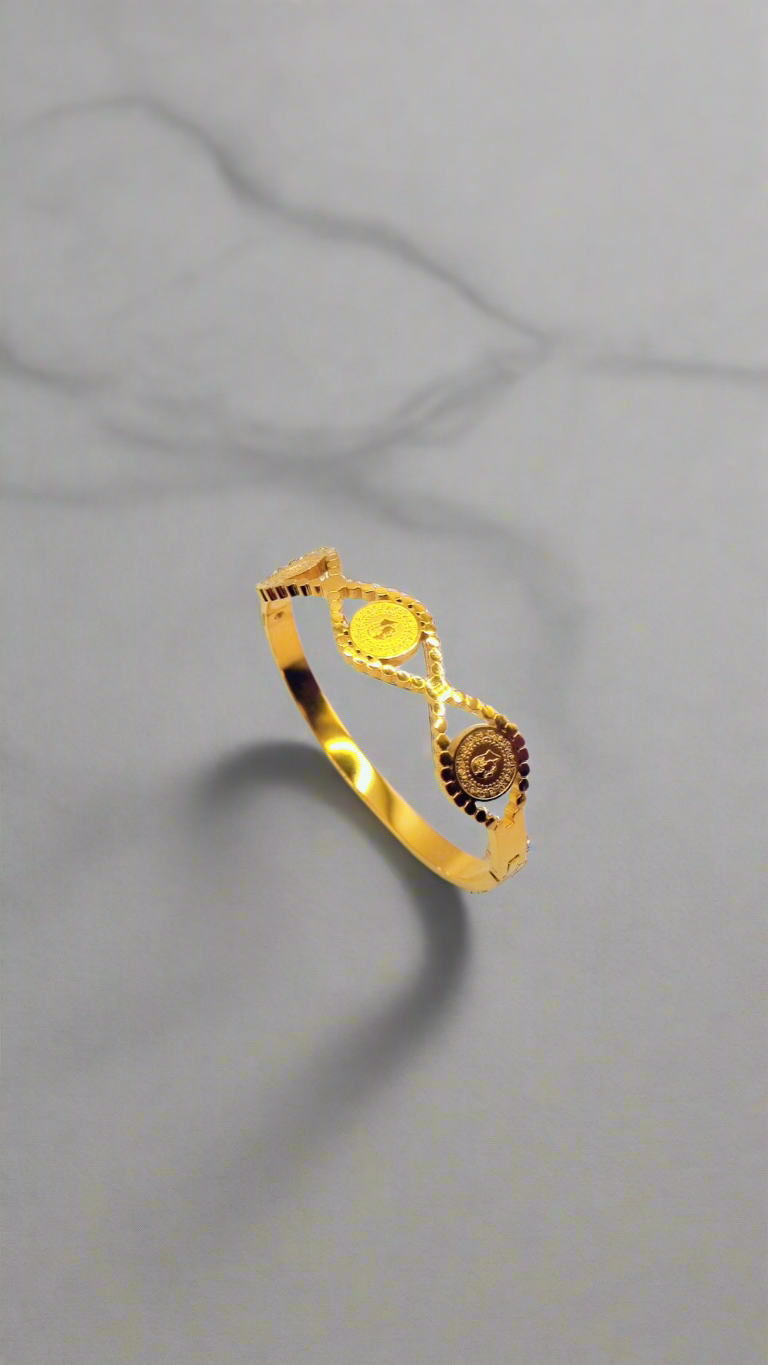 Armreifen mit Lira Vergoldet - König Jewelry