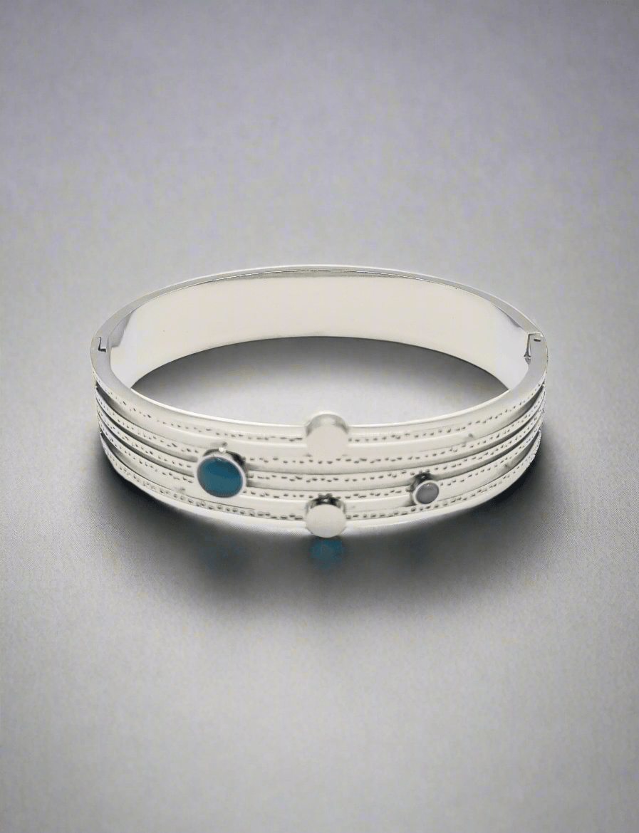 Elegantes Silberarmband mit blauen Akzenten - König Jewelry
