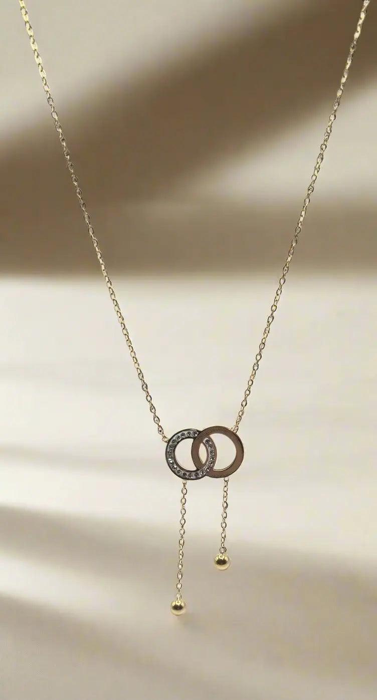 Vergoldete 18K Hochwertige Halskette mit kleinen Steinen - König Jewelry