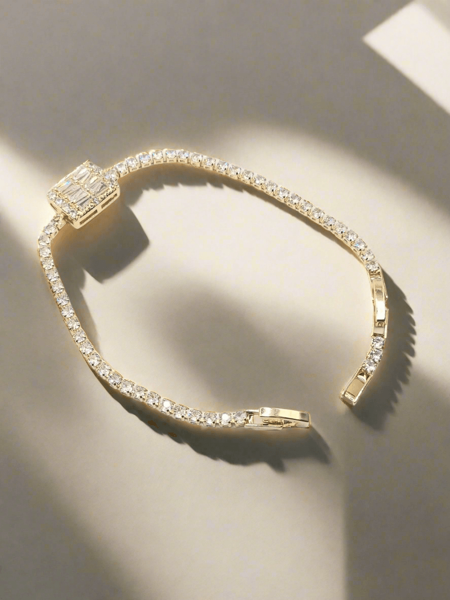 Vergoldet 18K Armband mit kleine Steine - König Jewelry