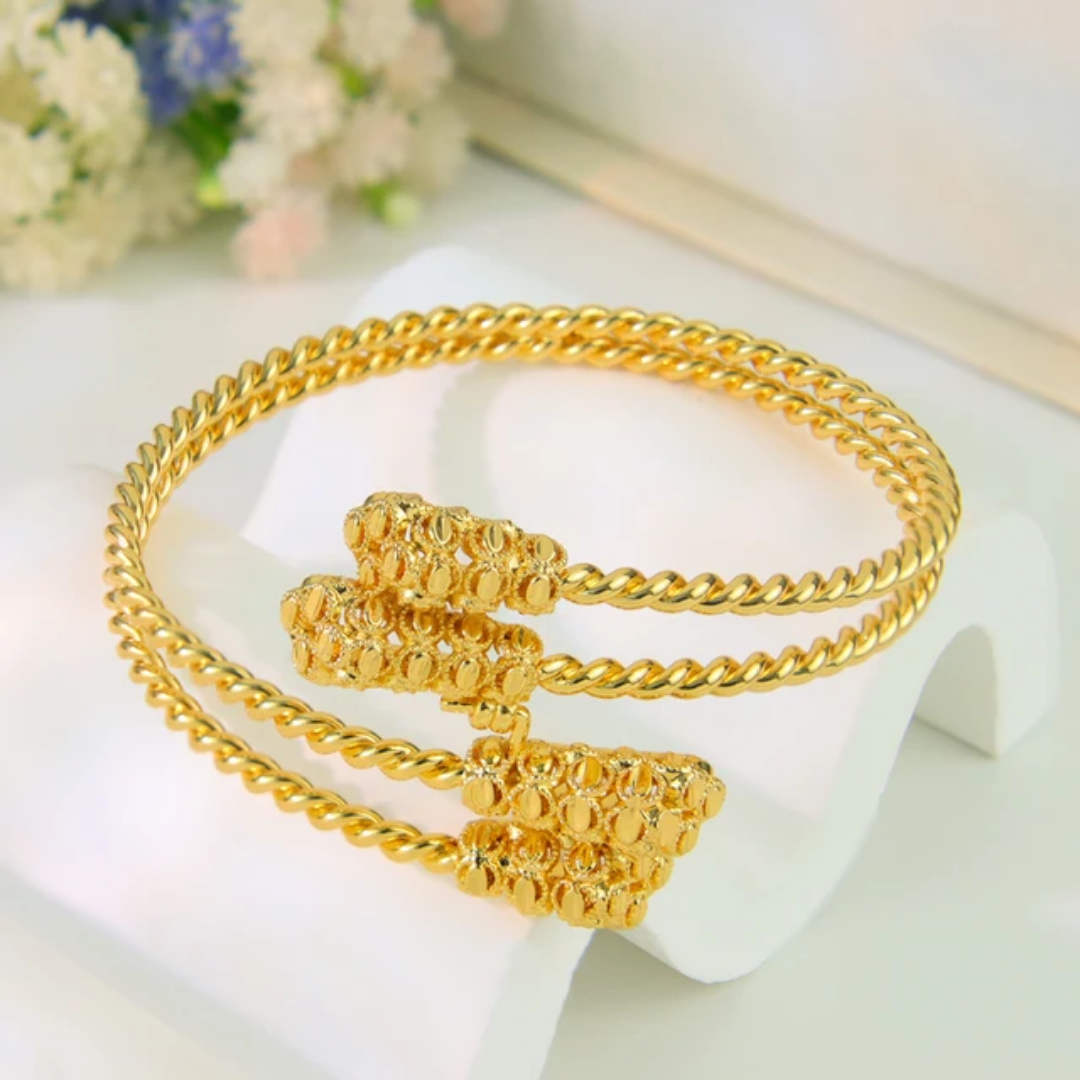 Vergoldets doppelte Amreifen - König Jewelry
