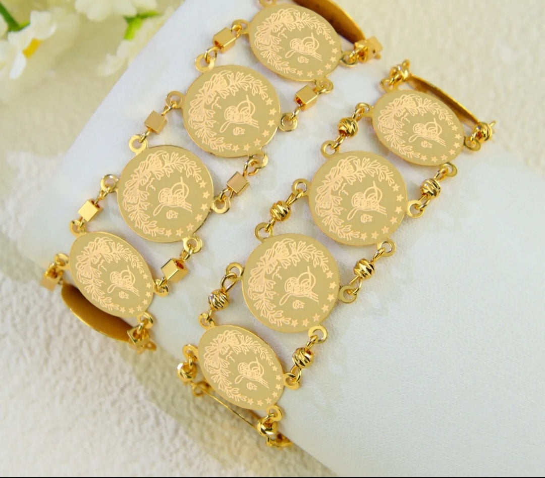 Vergoldets Armband mit Lira - König Jewelry